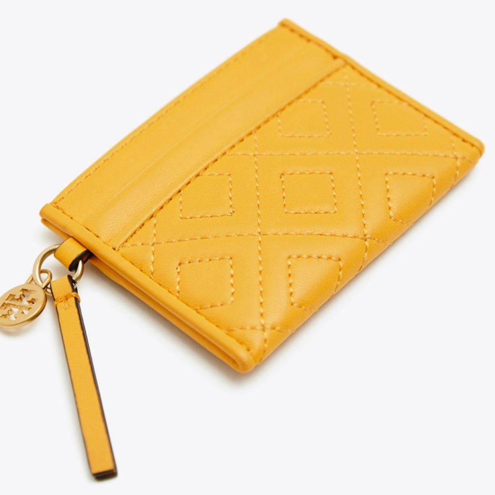 Authentic Tory Burch Quilted leather slim card cs - Picture 5 of 8